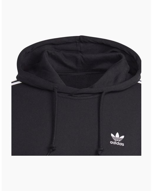 Adidas Black Originals 3-Stripes Pullover Hoodie Winter Fleece Hooded Sweatshirt for men