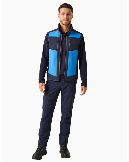Regatta Black Professional Colour Block Softshell Body Warmer for men