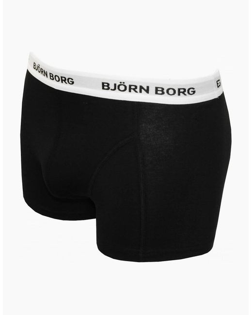 Björn Borg Black 3-Pack Waistband Boxer Trunks for men