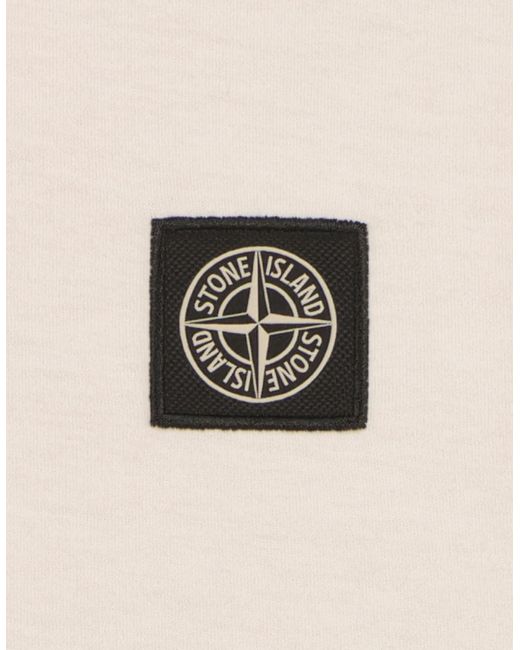 Stone Island White Long Sleeve Cotton Jersey T-Shirt for men
