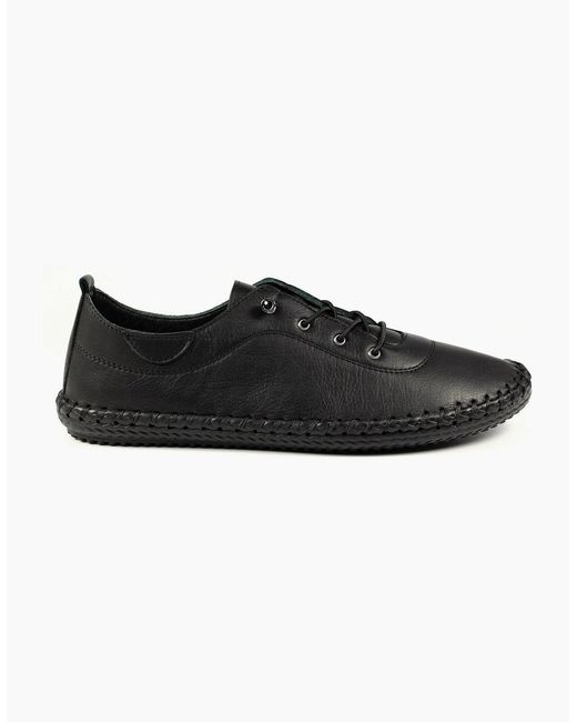Lunar Black St Ives Plimsoll Trainers