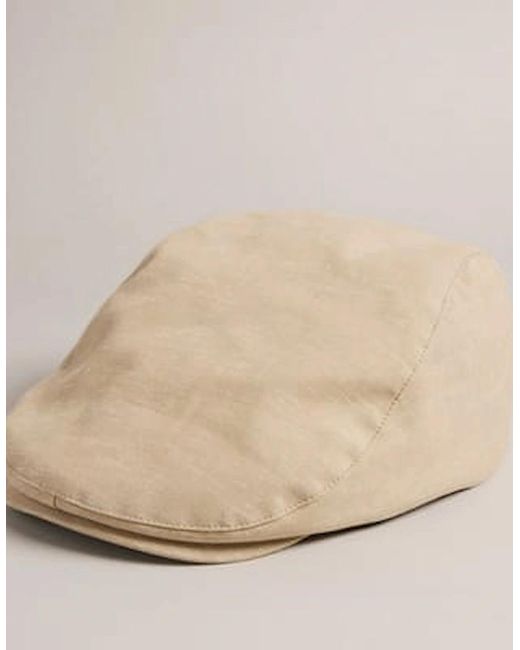 Ted Baker Natural Drakee Flat Cap for men
