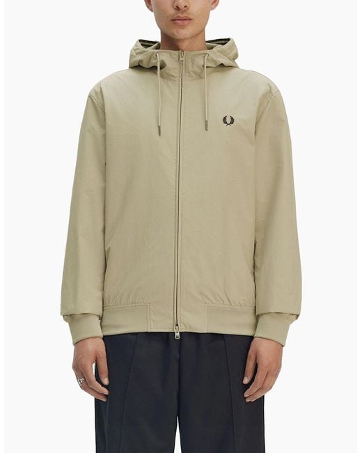 Fred Perry Green Hooded Brentham Jacket for men