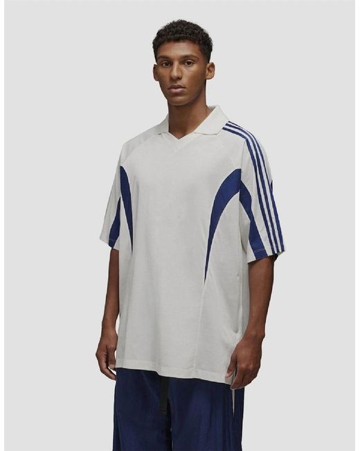 Y-3 Blue Cut Line T Shirt for men