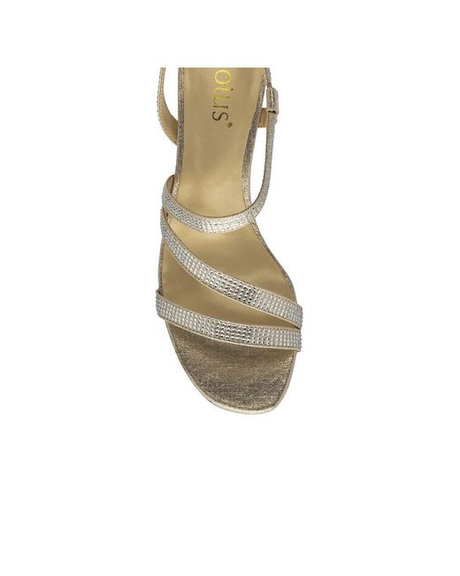 Lotus Metallic Bernadette Heeled Sandals
