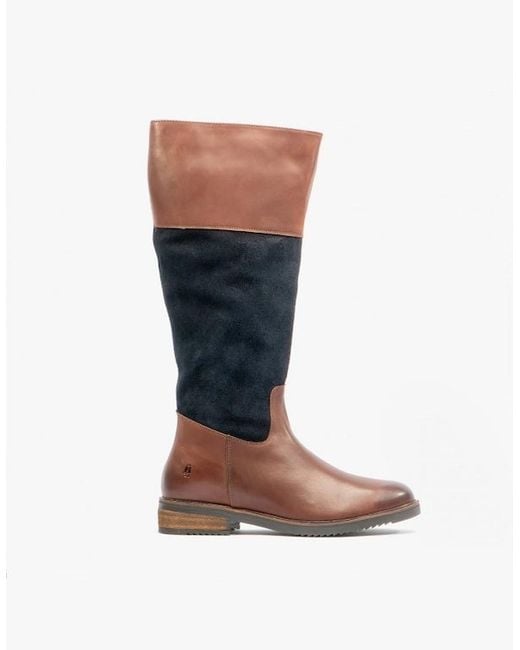 Hush Puppies Blue Kitty Leather Boots
