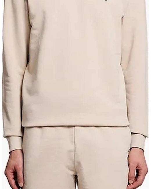 Lyle & Scott White Lyle & Scott Check Panelled Crewneck Sweatshirt for men
