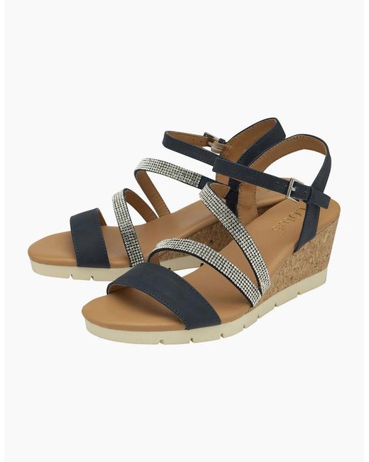 Lotus Blue Goldie Wedge Sandals