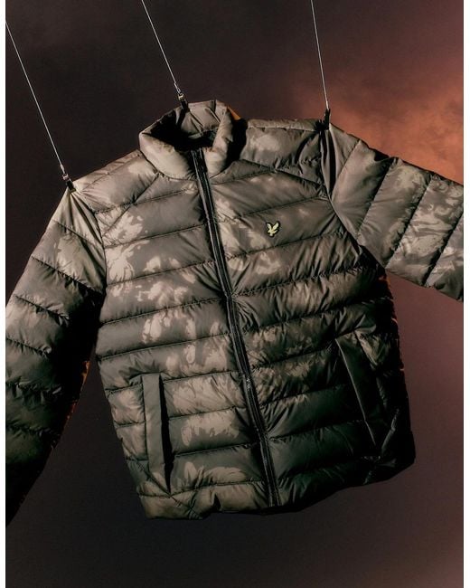 Lyle & Scott Brown Heat Reactive Quilted Jacket for men