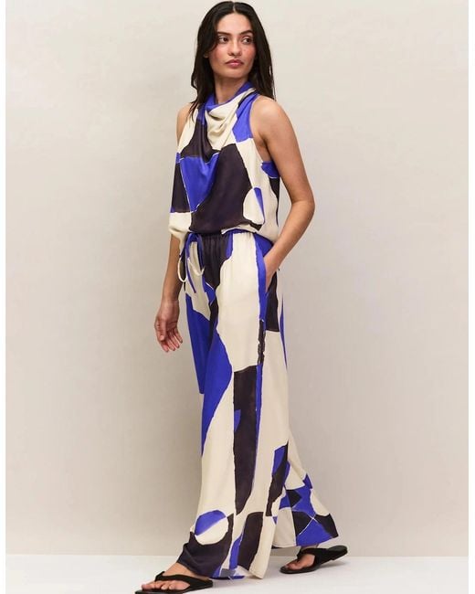 Ro&zo Blue Abstract Print Trousers