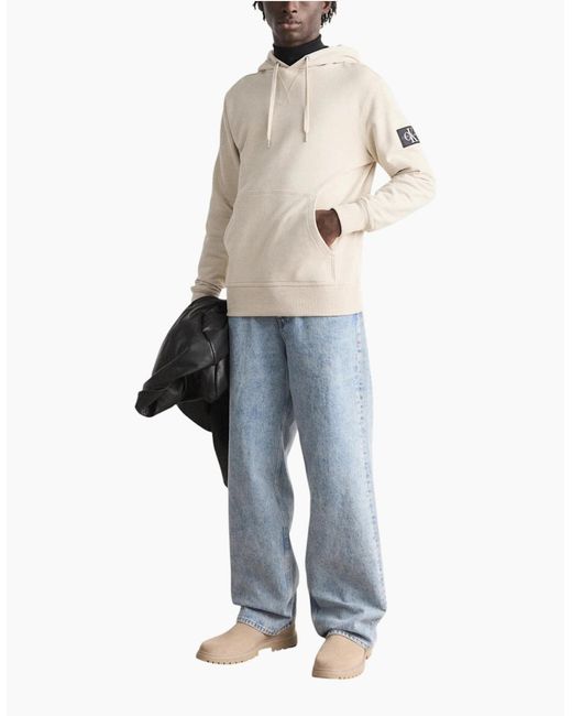 Calvin Klein Natural Hoodies Pullover Top for men