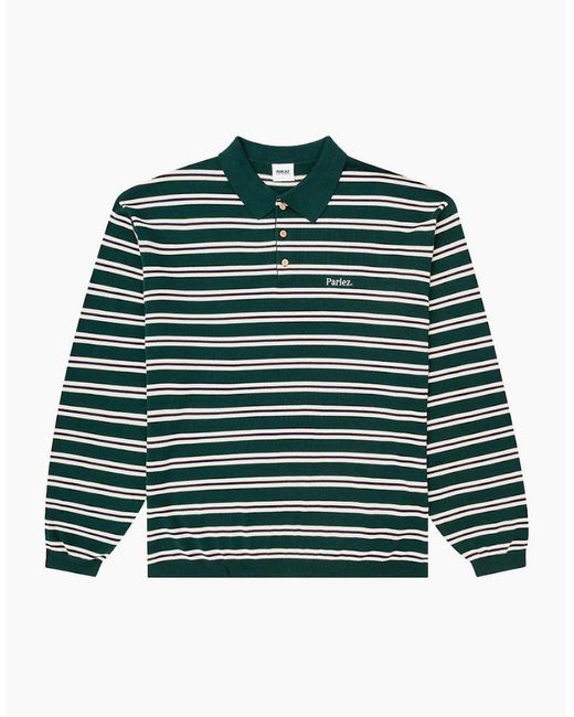 Parlez Green Crossfield L/S Deep Knit Polo for men