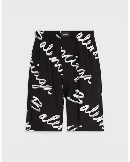 Balenciaga Black Pyjama Shorts