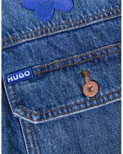 Boss Blue Corso Tape Denim Jacket for men
