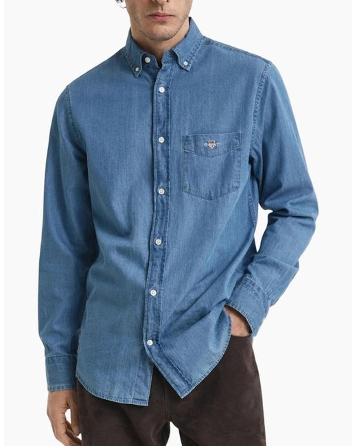 Gant Blue Shirts Regular Fit