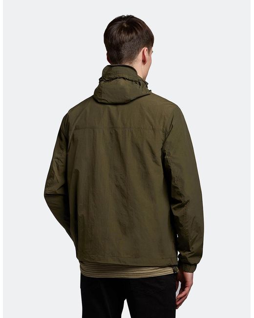 Lyle & Scott Green Lyle & Scott Branded Hooded Parka Jacket for men