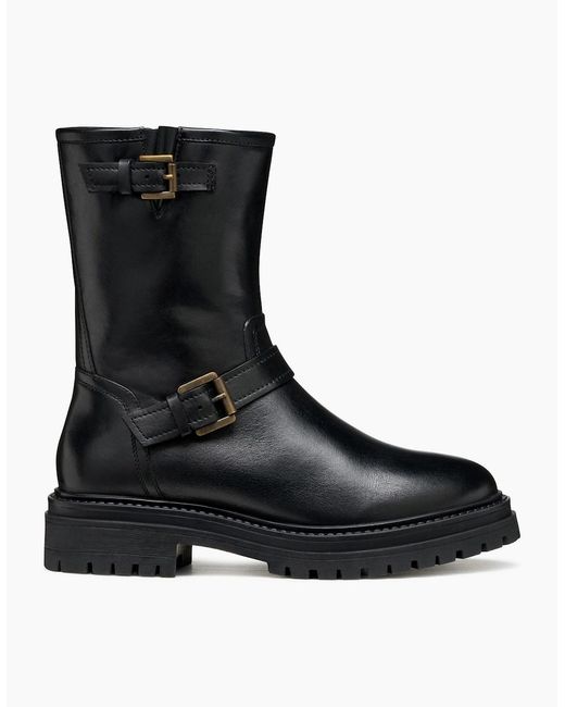 Geox Black D Iridea D Leather Boots