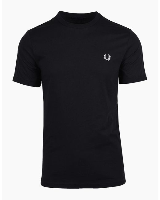 Fred Perry Black Ringer T-Shirt for men