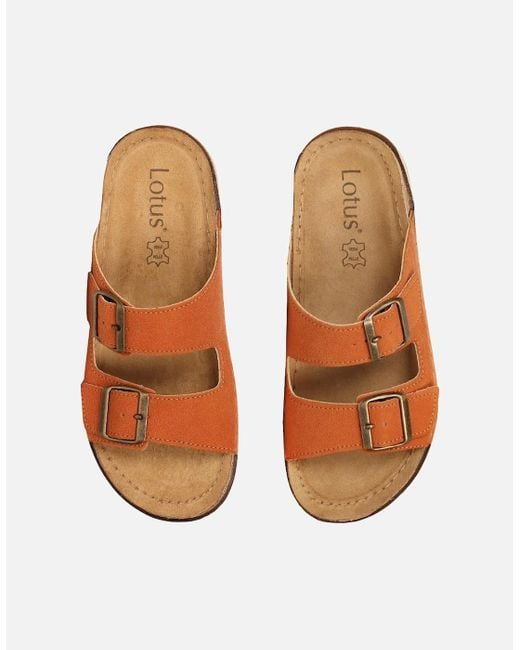 Lotus Brown Trento Sandals