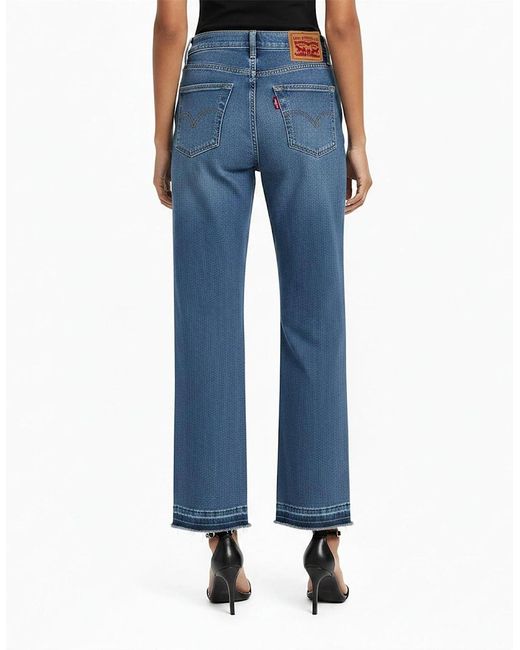 Levi's Blue Levi's High Rise Straight Leg Jeans