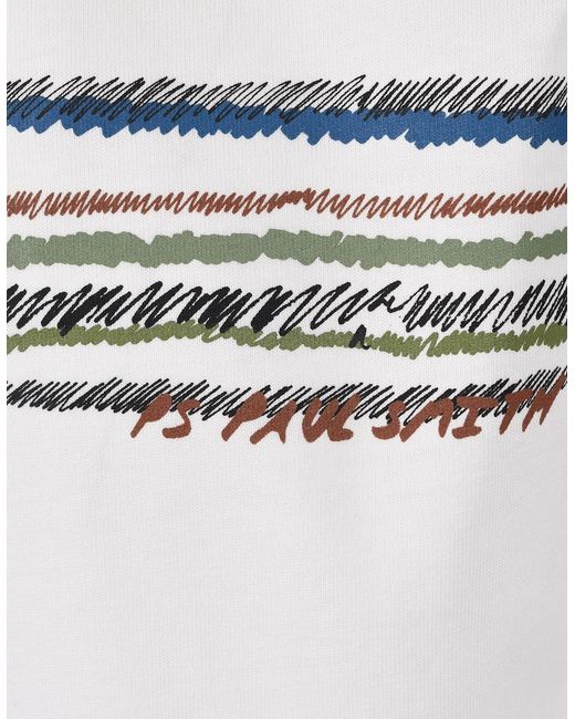 Paul Smith White Reg Fit Stripe T-Shirt for men