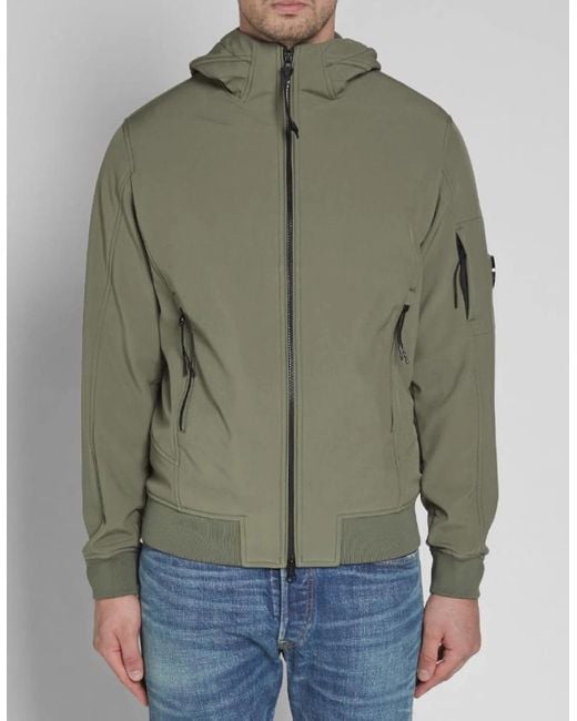 C P Company Green Shell-R Hooded Jacket for men