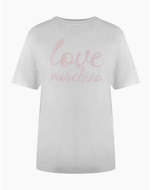 Love Moschino White Bold Logo T-Shirt