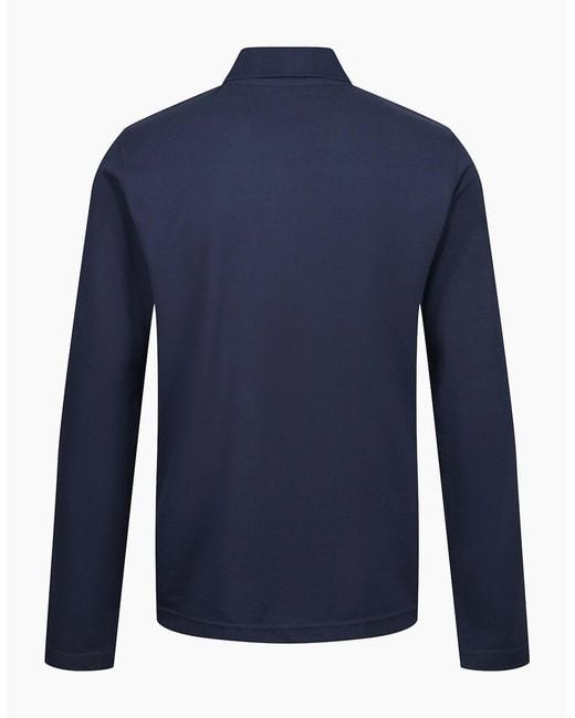 Regatta Blue Professional Long-Sleeved Polo Shirt for men
