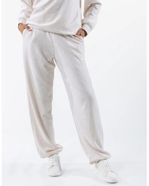 Juicy Couture White Davidson Polyester Cream Track Pants