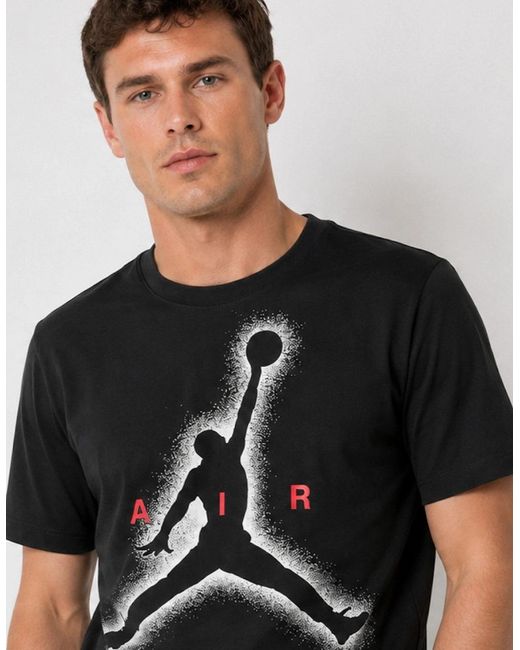 Nike Black Air Jordan Jumpman Logo T-Shirt for men