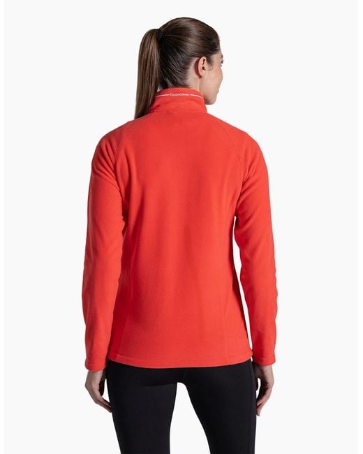 Craghoppers Red Ladies Miska Vi Half Zip Fleece