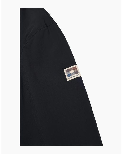 Aquascutum Blue Active Hooded Stretch Windbreaker Jacket for men
