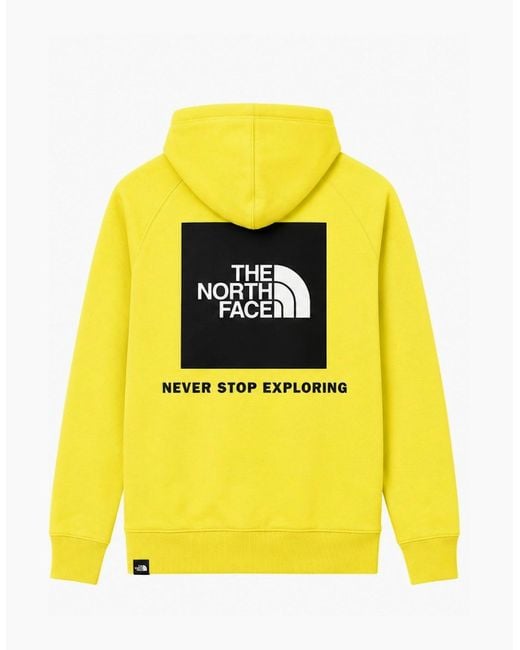 The North Face Yellow Raglan Box Hoodie for men