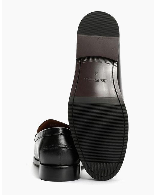 Ben Sherman Black Buster Leather Loafers for men