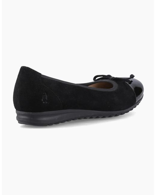 Hush Puppies Black Laurie Toe Cap Ballerinas