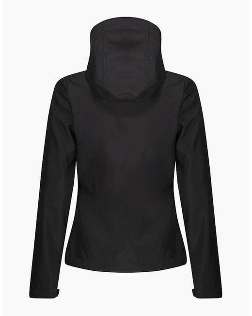 Regatta Black Ladies Venturer Hooded Soft Shell Jacket