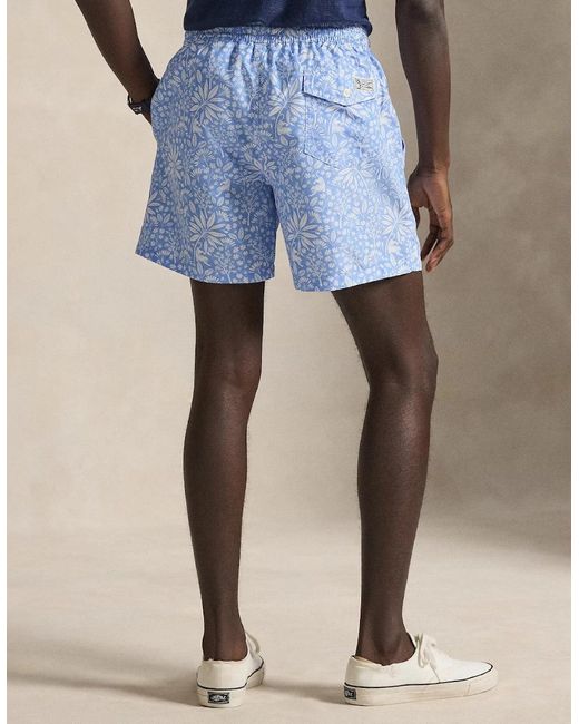 Polo Ralph Lauren Blue Paradise Print Swim Shorts 001 for men