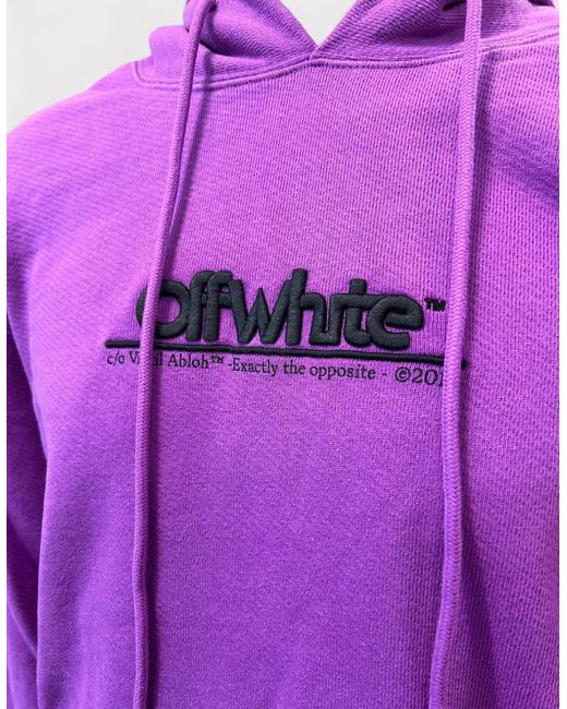 Off-White c/o Virgil Abloh Purple Chunky Logo Slim Hoodie Orchid