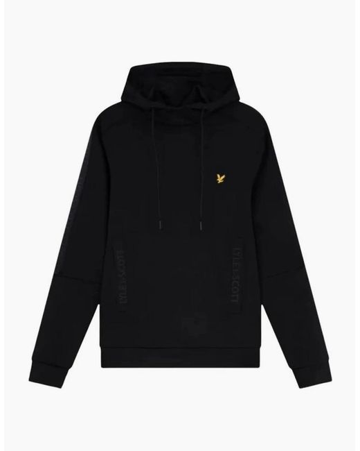 Lyle & Scott Black Lyle & Scott Pocket Branded Sweat Hoodie for men