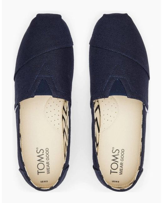 TOMS Blue Alpargata Slip On Shoes for men