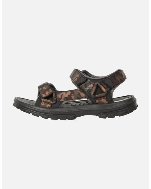 Mountain Warehouse Black Crete Camo Sandals for men