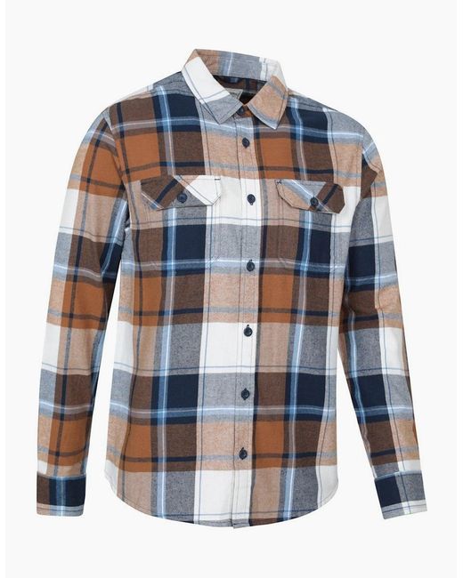 Mountain Warehouse Blue Trace Flannel Long-Sleeved Shirt for men
