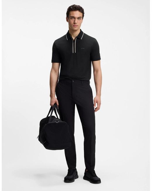 Boss Black Boss Philix Slim Fit Zip Polo Shirt for men
