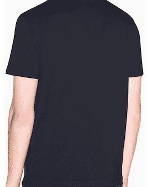 ARMANI EXCHANGE Blue Slim Fit Repeat Logo T-Shirt for men