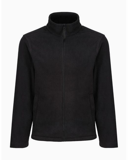 Regatta Black Professional Plain Micro Fleece Full Zip Jacket (Layer Lite) for men