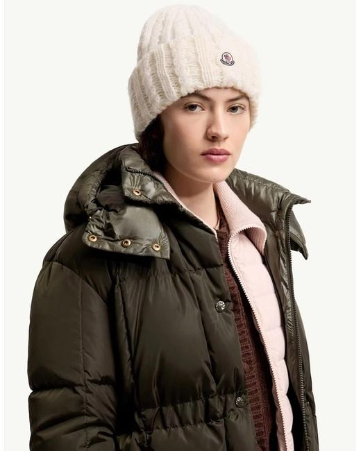 Moncler White Archive Logo Hat