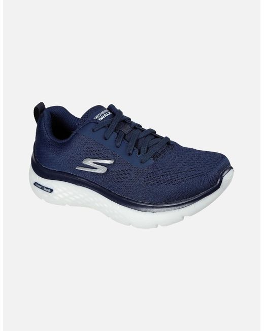 Skechers Blue Gowalk Hyper Burst Lace Up Trainers Shoes