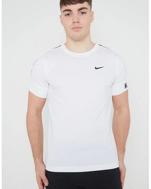 Nike White Nsw Repeat T Shirt for men
