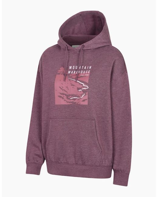 Mountain Warehouse Purple Ladies Winding Trek Relaxed Fit Hoodie