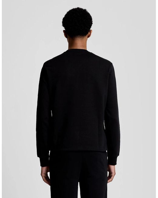 Lyle & Scott Black Sports Tape Crew Neck Sweatshirt for men